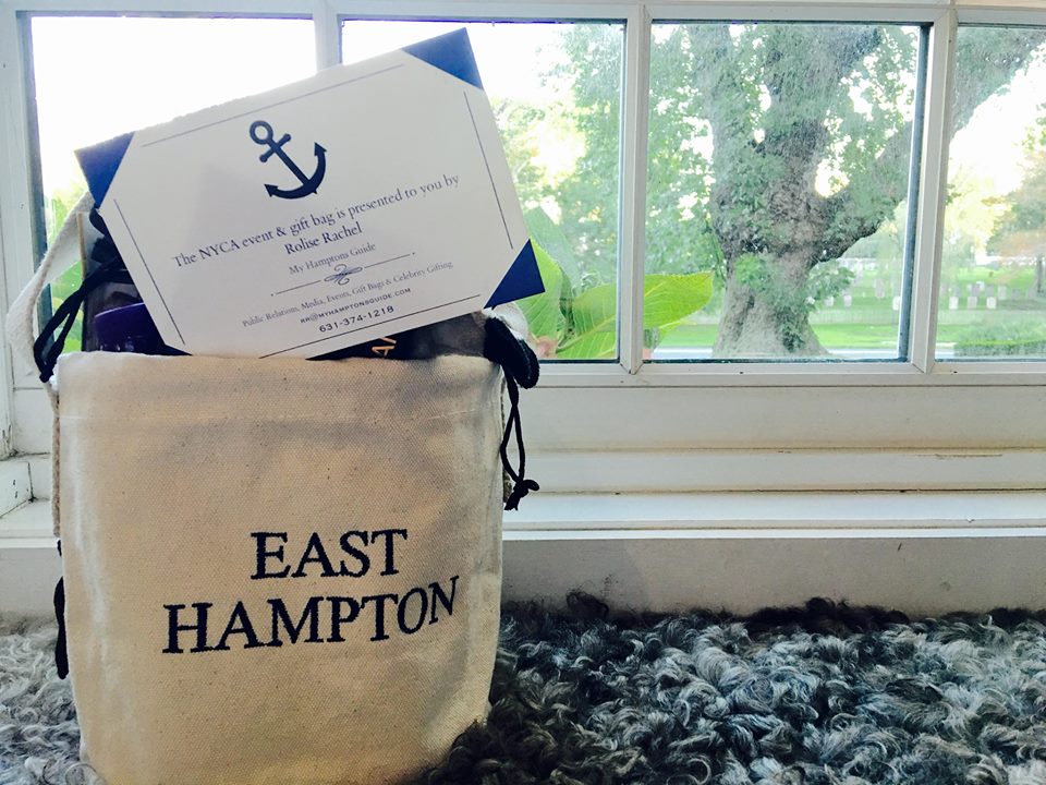 My Hamptons Guide uses Hampton Totes for their gift bags with thank you notes to match.