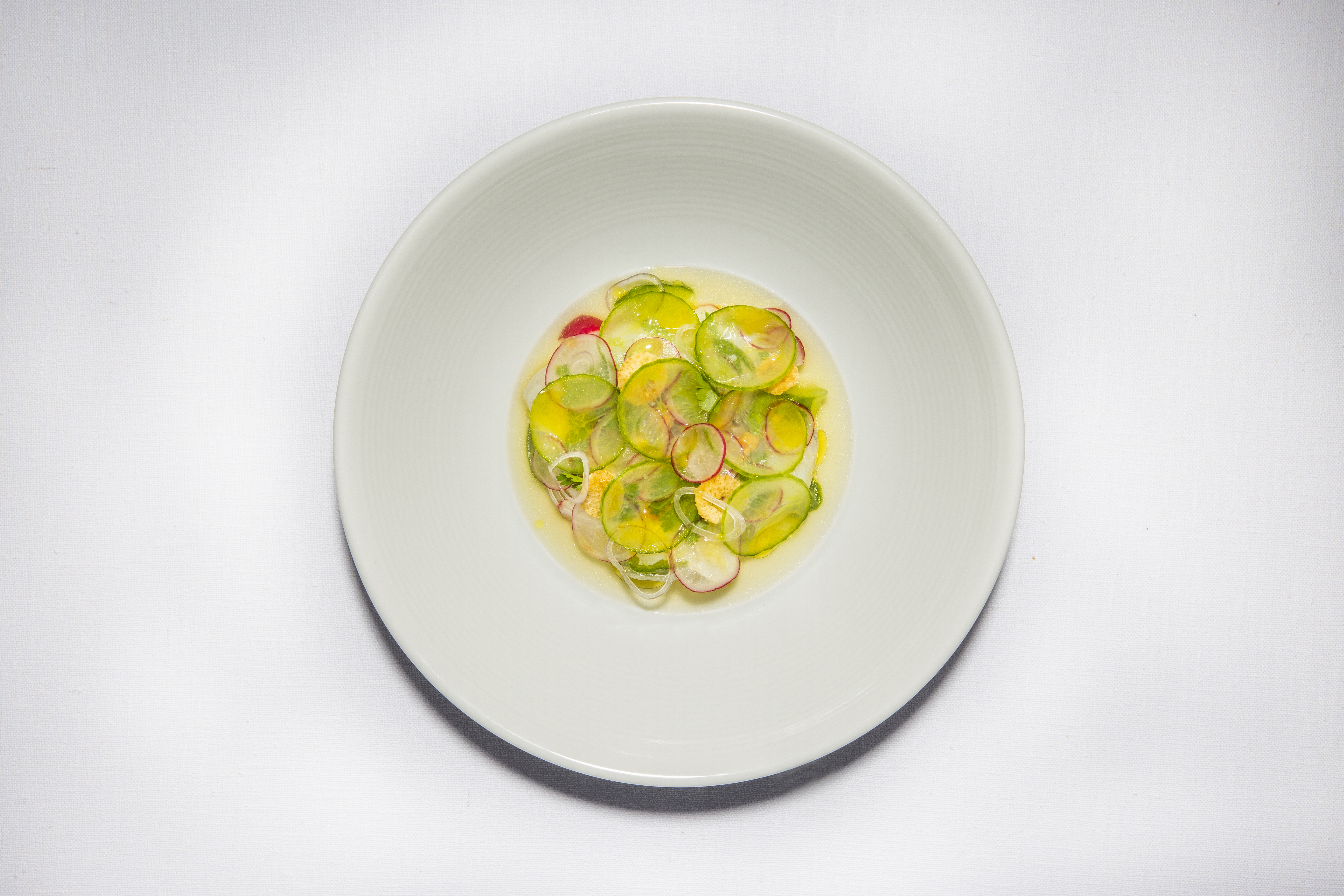 Fluke ceviche with cucumber- photo by David Williams