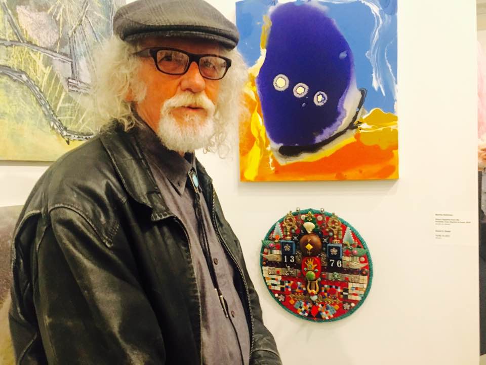 Artist Member, David Slater of Sag Harbor next to his piece (below).