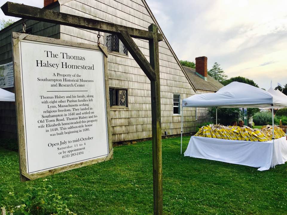 The view of the gift bags at The Thomas Halsey Homestead