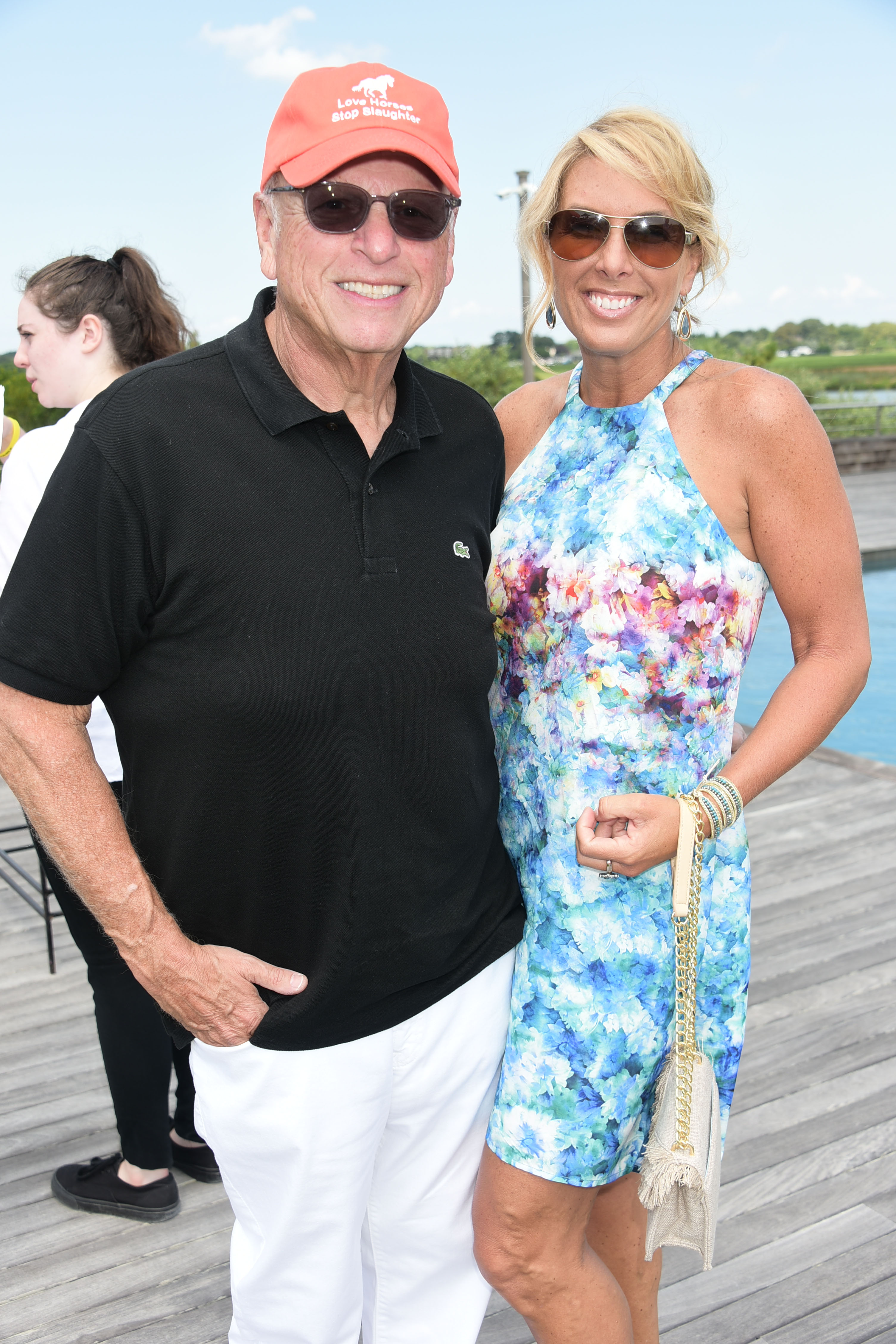 Howard Lorber and Susan Bourdau attend the 11th. Annual Get Wild! Summer fundraiser to benefit the Evelyn Alexander Wildlife Rescue Center of the Hamptons at the private ocean front residence of Liz Brown and Leslie Alexander in Southampton on August 13, 2017. photo by Rob Rich/SocietyAllure.com ©2017